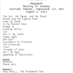 Megadeth Setlist